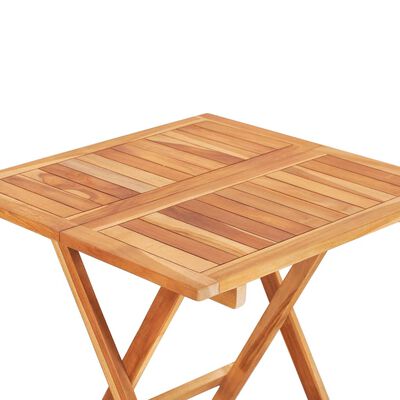 vidaXL saliekams bistro galds, 60x60x65 cm, masīvs tīkkoks