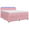 vidaXL Kontinentālā gulta ar matraci Rozā 160 x 200 cm Samts