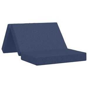 vidaXL Salokāms dīvāngulta 100 x 67 x 45 cm Zila