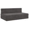 vidaXL Salokāms dīvāngulta Tum&scaron;i pelēka 152 x 86,5 x 60 cm Audums