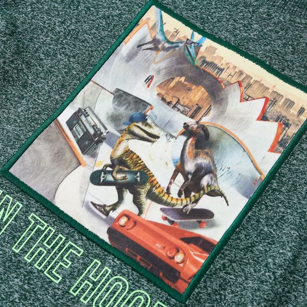 Bērnu krekls ar garām piedurknēm, tum&scaron;i zaļ&scaron;, 116