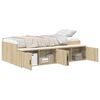 vidaXL Gultas rāmis Sonoma ozols 80 x 200 cm Inženierijas koks
