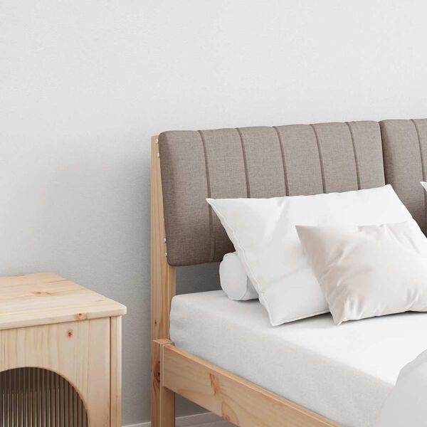vidaXL Mīkstināts gultas galvgalis Pelēkbrūna 120 cm