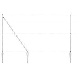 vidaXL Žoga āķis 26 pcs Pelēka 3,2 x 3,2 x 170 cm