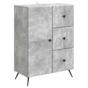 vidaXL Puse Betona pelēks 66 x 34,5 x 90 cm Inženierijas koks