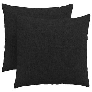 vidaXL Dīvāna spilveni 2 pcs Melna 50 x 50 cm audums