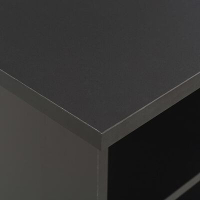 vidaXL bāra galds, 60x60x110 cm, melns