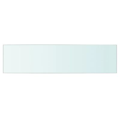 vidaXL sienas plaukti, 2 gab., 60x15 cm, caurspīdīgs stikls