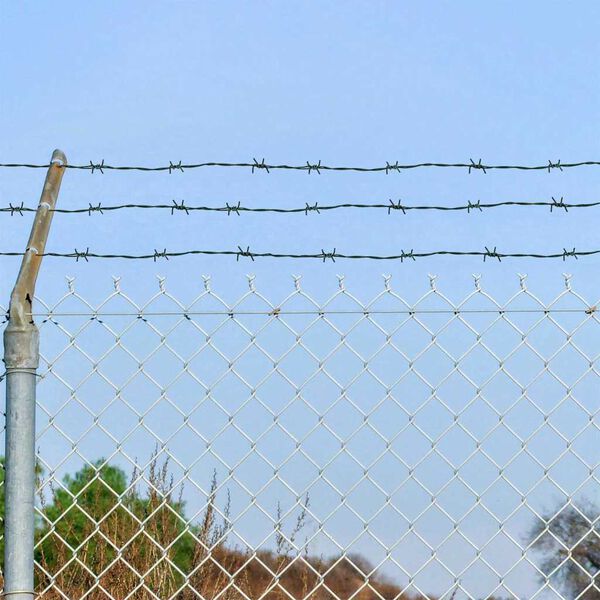 vidaXL Stieple ar asumiem Zaļa 100 m Karsti cinkots tērauds