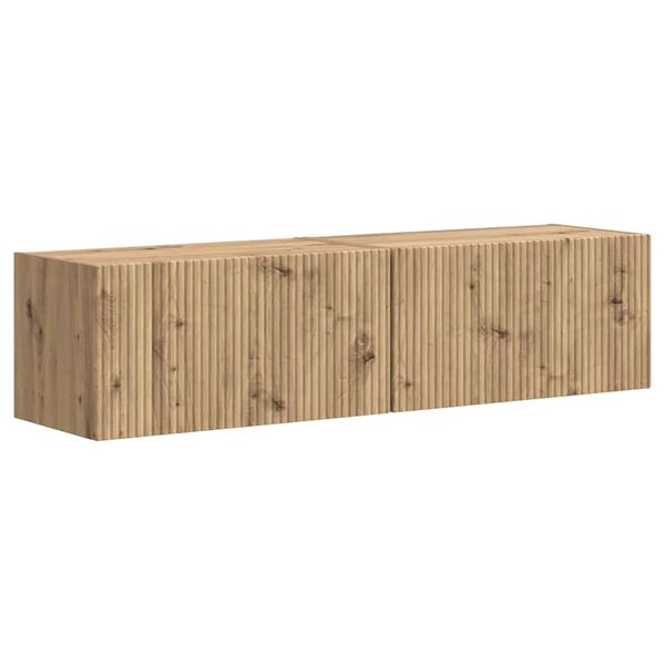 vidaXL TV sienas skapītis 2 pcs Mākslīgā ozola 60 x 31 x 29,5 cm