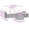 vidaXL Dārza dīvānu komplekts ar uzglabā&scaron;anu 6 pcs Brūna poliratāns