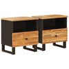 vidaXL Gultas skapis 2 gab. Brūna 40 x 33 x 46 cm Cieta mango koksne
