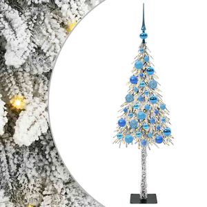 vidaXL Ziemassvētku eglīte su 150 LED Balts 120 cm PE un tērauds
