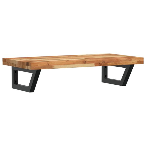 vidaXL izlietnes plaukts, stiprināms pie sienas, tērauds, akācija