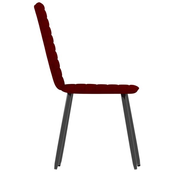 vidaXL virtuves krēsli, 4 gab., vīnsarkans samts