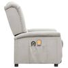 vidaXL elektrisks masāžas krēsls, gaiši pelēks mikrošķiedras audums