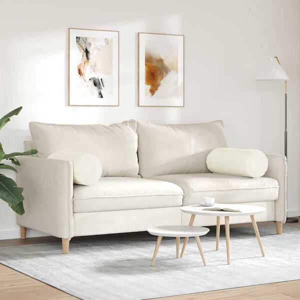 vidaXL Spilveni 2 pcs Krēmkrāsa &Oslash; 25 x 70 cm Korduroja audums