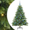 vidaXL Mākslīgā Ziemassvētku eglīte su 150 LED Zaļa 150 cm PE un PVC