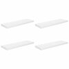 vidaXL sienas plaukti, 4 gab., spīdīgi balti, 80x23,5x3,8 cm, MDF