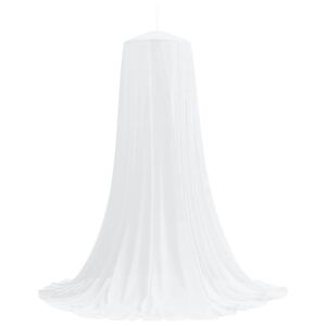 vidaXL Moskītu siets gultai 3 gab. 156 mesh Balts ⌀56 x 220 cm