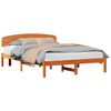 vidaXL Gultas rāmis Vaks brūns 150 x 200 cm Ciets priedes koks