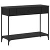 vidaXL Konsoles galds Melns ozols 100 x 34.5 x 75 cm Inženierijas koks