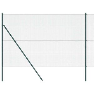 vidaXL Savilktais stiepļu žogs zemes stiprinā&scaron;anai 25 x 1,5 m Zaļa