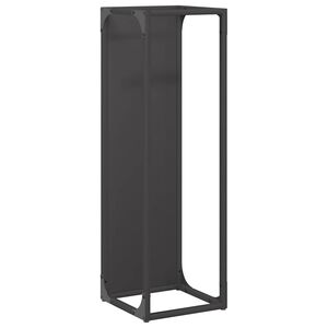 vidaXL Malkas plaukts Melns 25x25x80 cm Auksti velmēts tērauds