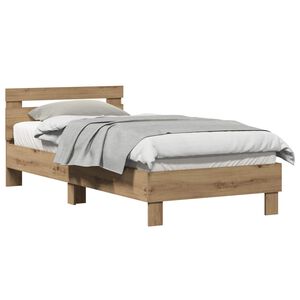 vidaXL Gultas rāmis Artisānā ozols 203 x 95 x 70 cm Inženierijas koks