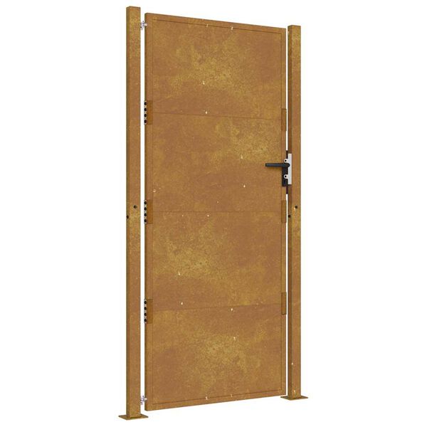 vidaXL dārza vārti, 100x200 cm, kortēna tērauds