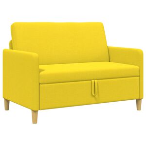 vidaXL Sofas ar uzglabā&scaron;anu Gai&scaron;i dzeltena 122 x 78 x 87 cm Poliesters