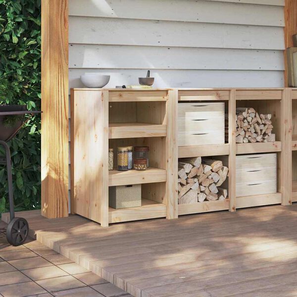 vidaXL Virtuves Skapis Brūns ozols 55 x 55 x 92 cm Ciets priedes koks