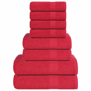 vidaXL 8-daļīgs dvieļu komplekts FROGN, sarkans, 360 g/m&sup2;