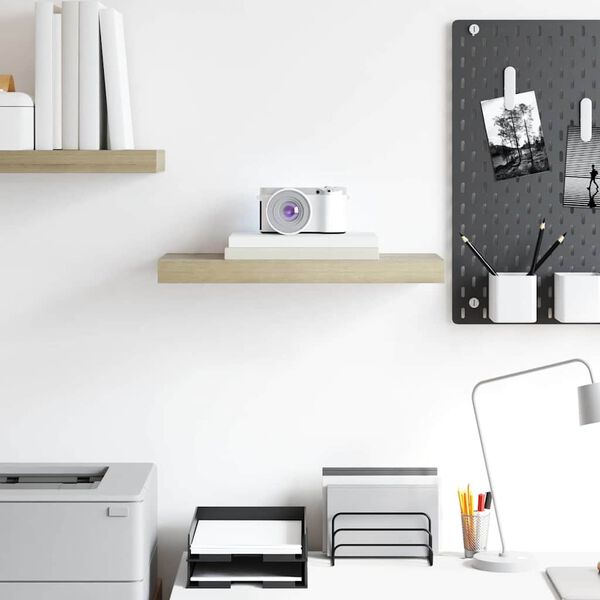 vidaXL sienas plaukts, ozolkoka krāsā, 50x23x3,8 cm, MDF