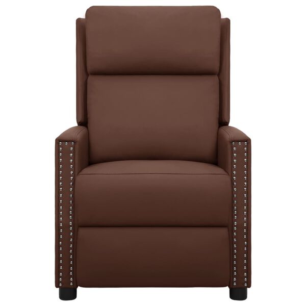 vidaXL masāžas krēsls, paceļams, brūna mākslīgā āda