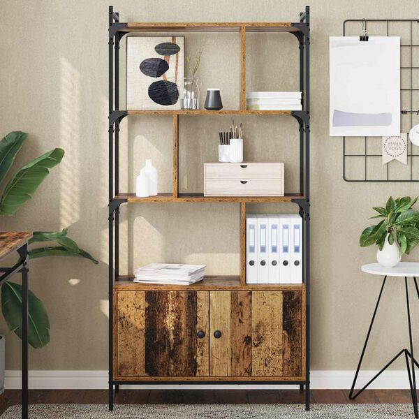 vidaXL Grāmatu skapis Inženierijas koks