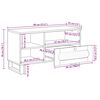 vidaXL Televizora skapī&scaron;a Brūna 80 x 33 x 46 cm Cieta mango koksne