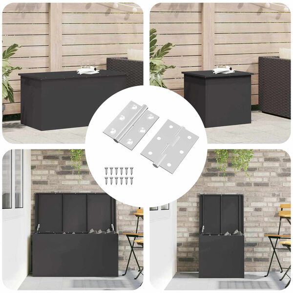 vidaXL Eņģe 2 pcs Sudraba 50 x 38 x 1,3 mm Tērauds