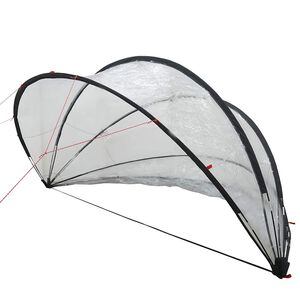 vidaXL Baseina kupols 336 x 322 x 160 cm PVC Caurspīdīgs