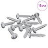 vidaXL Koka skrūves 12 pcs Sudraba M3,5 x 20 mm Tērauds