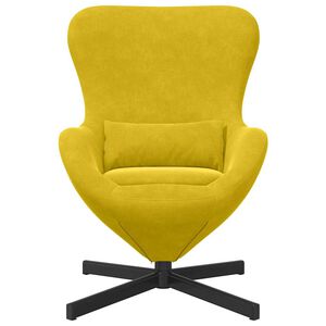 vidaXL Olu krēsls Dzeltena 63 x 73 x 90 cm Samts