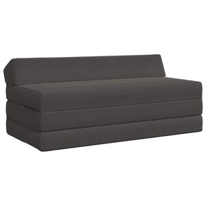 vidaXL Salokāms dīvāngulta Tum&scaron;i pelēka 120 x 60 x 49 cm Audums
