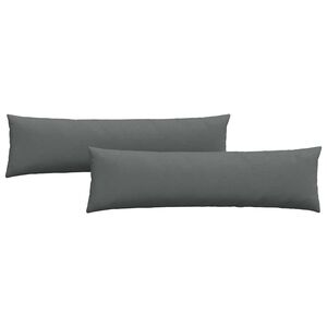 vidaXL Dīvāna spilveni 2 pcs Tum&scaron;i pelēks 145 x 40 cm audums