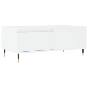 vidaXL kafijas galdiņ&scaron;, balts, 90x50x36,5 cm, inženierijas koks