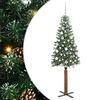 vidaXL Tievā Ziemassvētku Egle Zaļa 180 cm PVC un cietā priedes koks