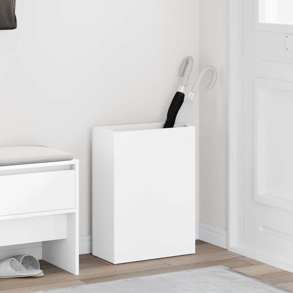 vidaXL Lietussarga statīvs Balts 40 x 20 x 55,5 cm Inženierijas koks