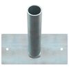 vidaXL Karoga Pole Turētājs Sudraba 13 x 6 x 0,2 cm Tērauds