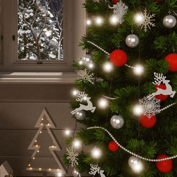 vidaXL solārā lampiņu virtene, 2 gab., 2x200 LED, vēsi balta