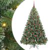 vidaXL Mākslīgā Ziemassvētku eglīte su 300 LED Zaļa 180 cm PE un PVC