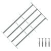 vidaXL Dro&scaron;ības restes logiem ar 4 &scaron;ķērsbāriem 3 pcs 630-1140 mm